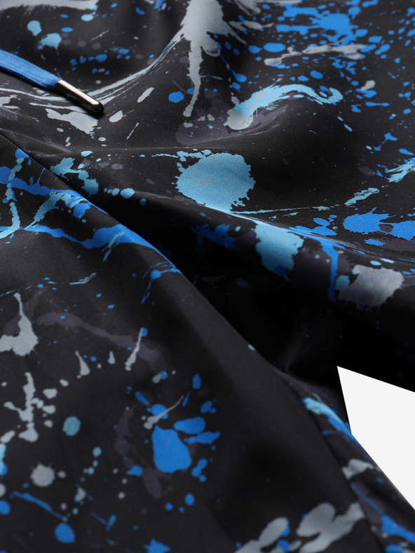 NAX Modro-čierne pánske vzorované šortky NAX LUNG