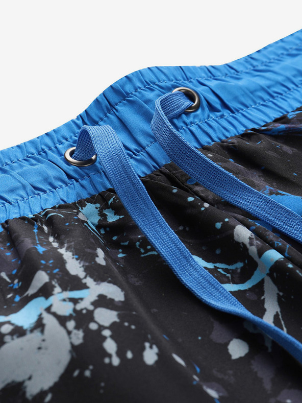 NAX Modro-čierne pánske vzorované šortky NAX LUNG