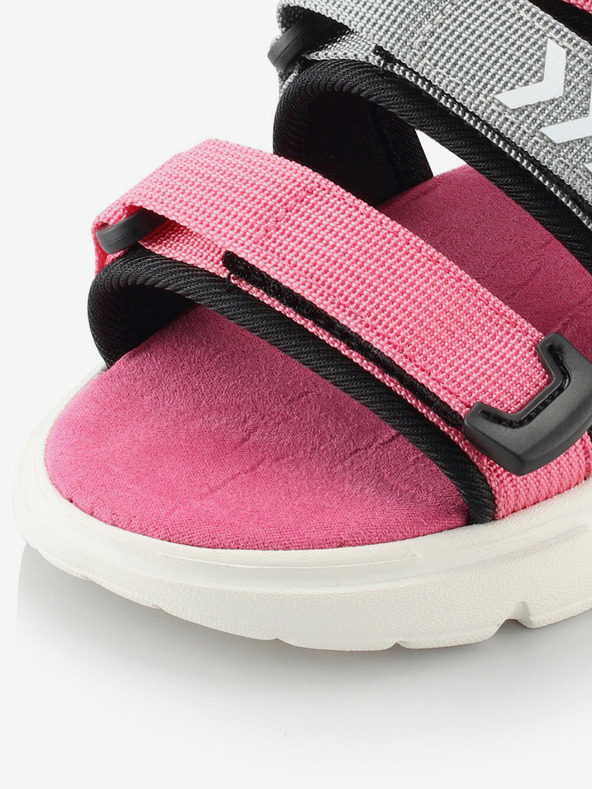 NAX Šedo-ružové dievčenské sandále NAX Nesso