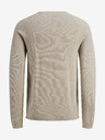 Jack & Jones Krémový pánsky základný sveter Jack & Jones Ehill