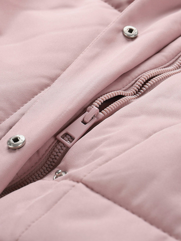 NAX Ružový dámsky zimný kabát NAX KAWERA