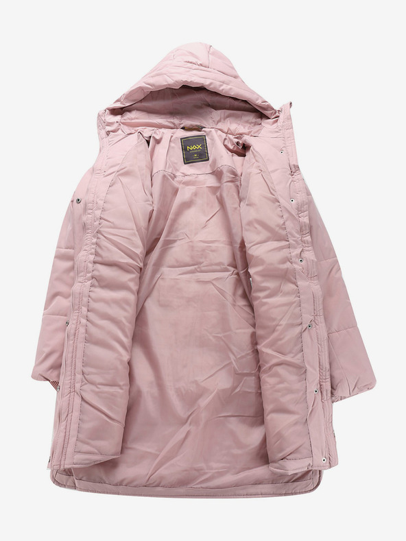 NAX Ružový dámsky zimný kabát NAX KAWERA