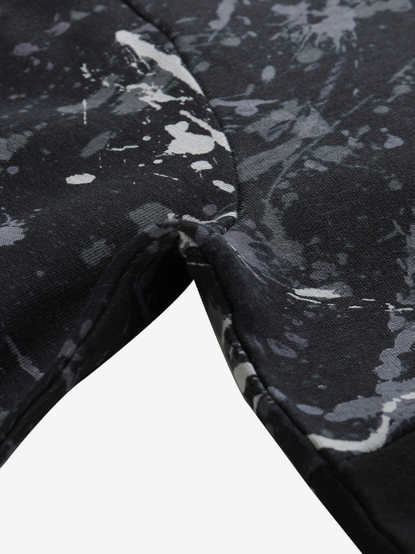 NAX Šedo-čierna pánska vzorovaná mikina NAX Mokec