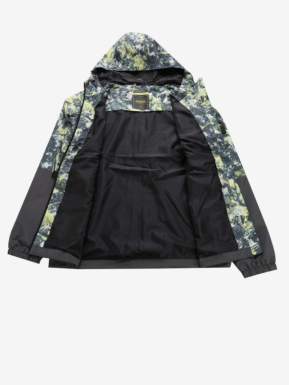 NAX Žlto-čierna pánska vzorovaná bunda NAX ZALEW