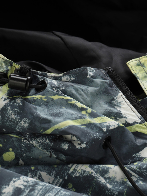 NAX Žlto-čierna pánska vzorovaná bunda NAX ZALEW