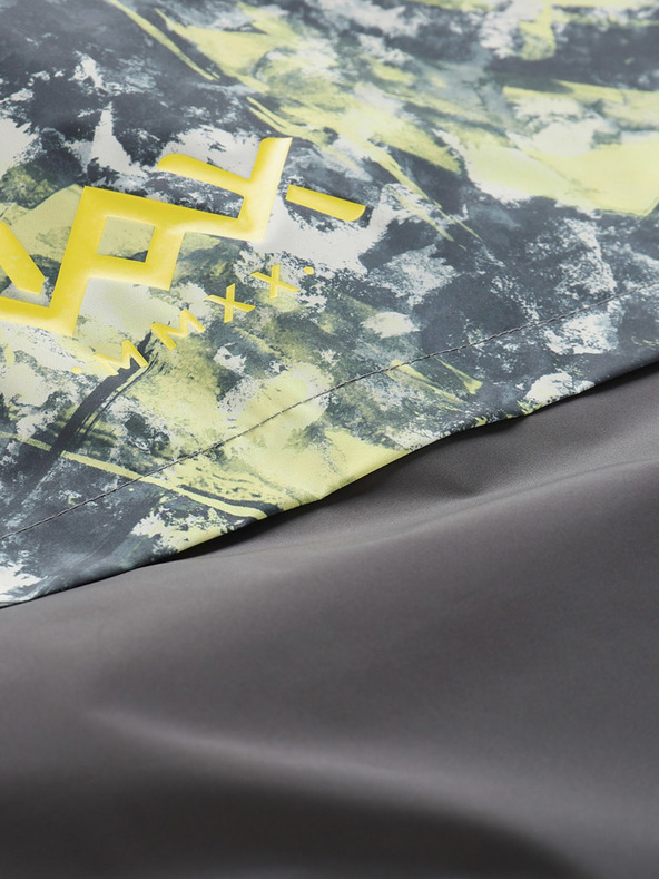 NAX Žlto-čierna pánska vzorovaná bunda NAX ZALEW