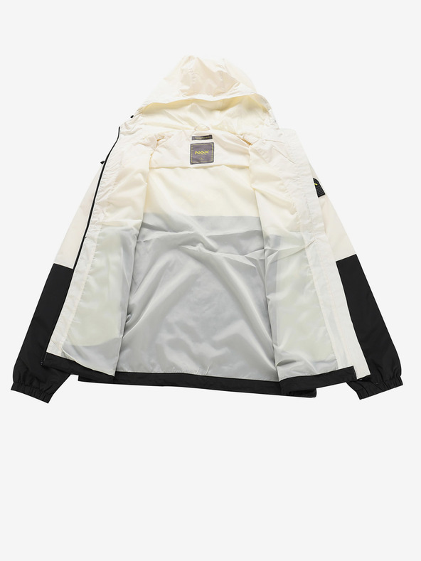 NAX Krémovo-čierna pánska bunda NAX ZALEW