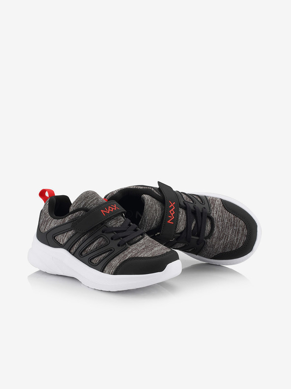 NAX Čierno-šedé chlapčenské tenisky NAX Gorromo