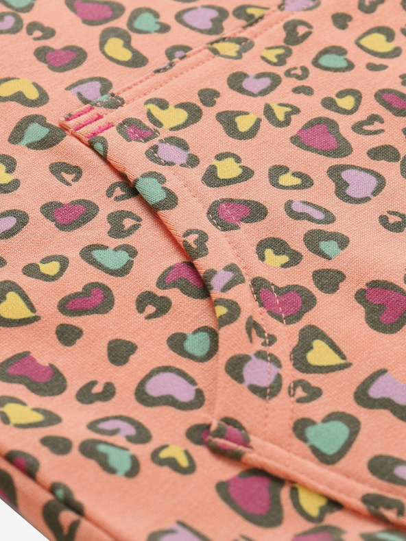 NAX Oranžová dievčenská vzorovaná mikina NAX NALO