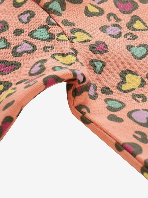 NAX Oranžová dievčenská vzorovaná mikina NAX NALO