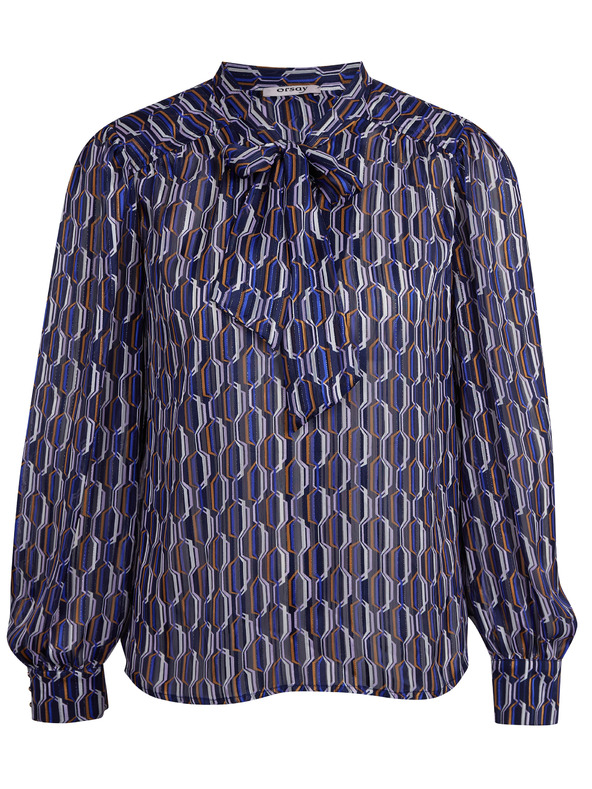 Orsay Modrá dámska vzorovaná blúzka ORSAY