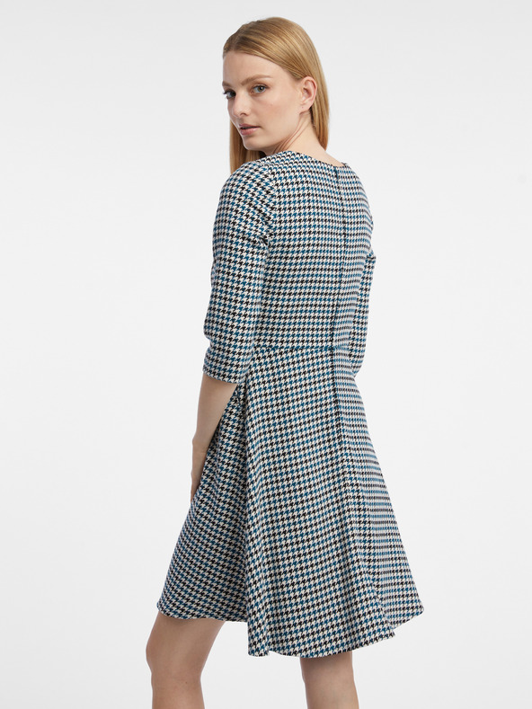 Orsay Modré dámske vzorované šaty ORSAY