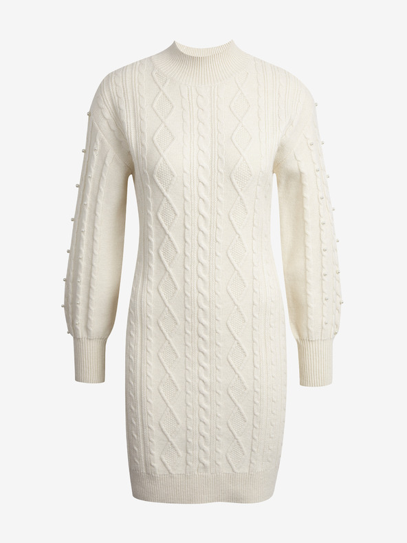 Orsay Krémové dámske svetrové šaty ORSAY