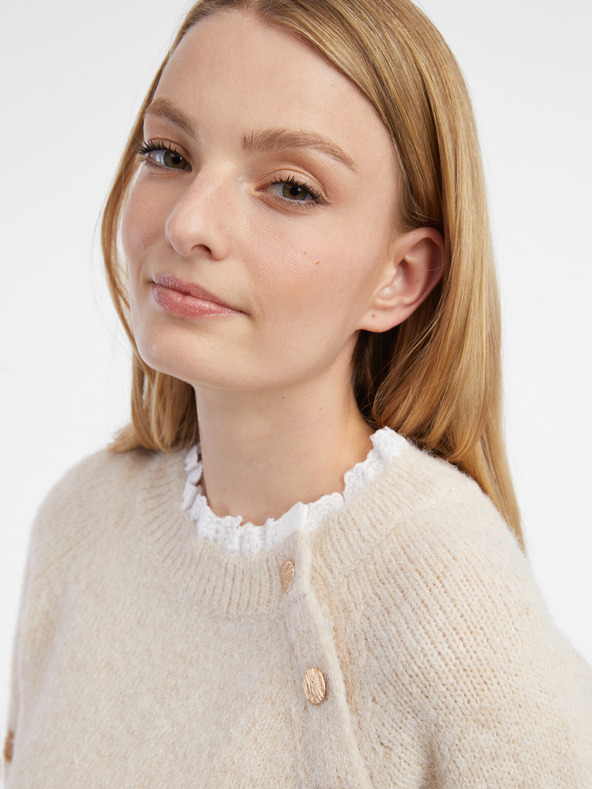 Orsay Béžový dámsky pruhovaný sveter ORSAY