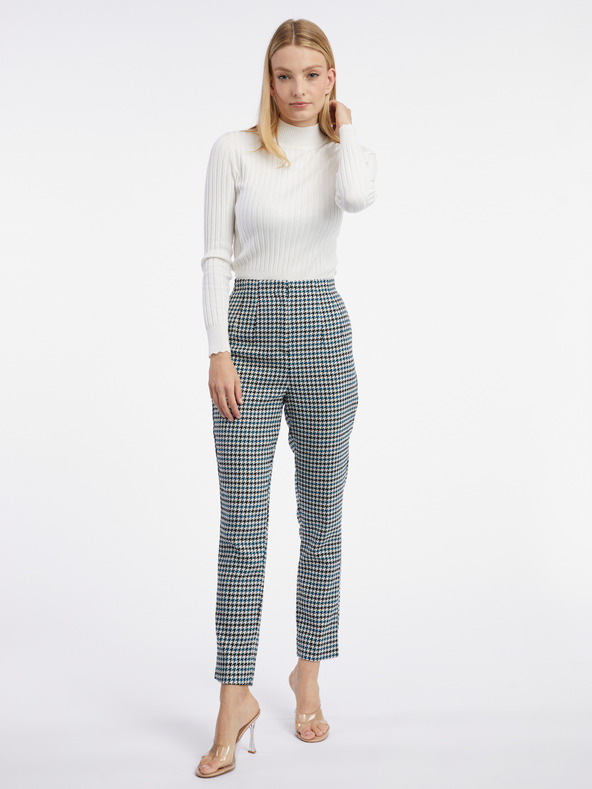 Orsay Čierno-modré dámske vzorované nohavice ORSAY