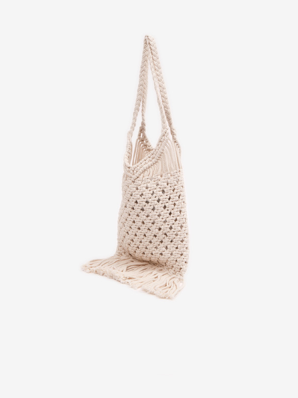 Orsay Biela dámska pletená taška s ozdobnými detailmi ORSAY