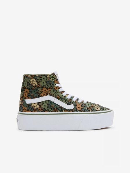Vans VANS SK8-Hi Tapered Stackform členkové tenisky pre ženy zelená a hnedá