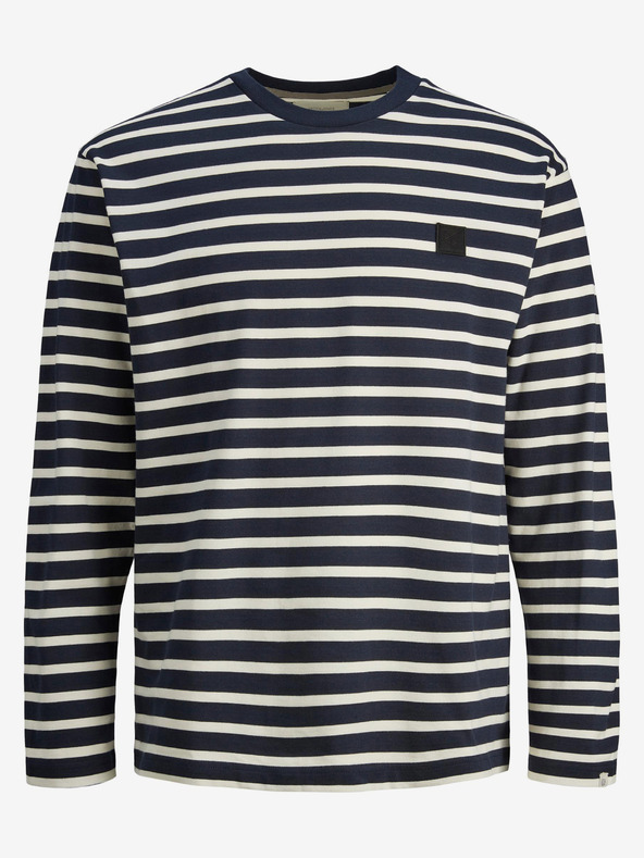 Jack & Jones Tmavomodrá pánska pruhovaná košeľa Jack & Jones Badge