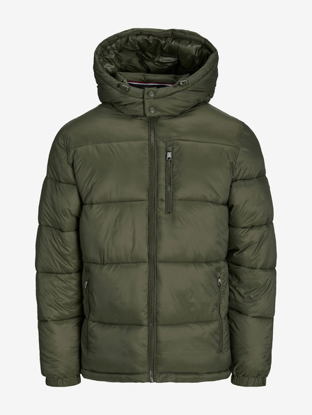 Jack & Jones Khaki pánska zimná prešívaná bunda Jack & Jones Eddie