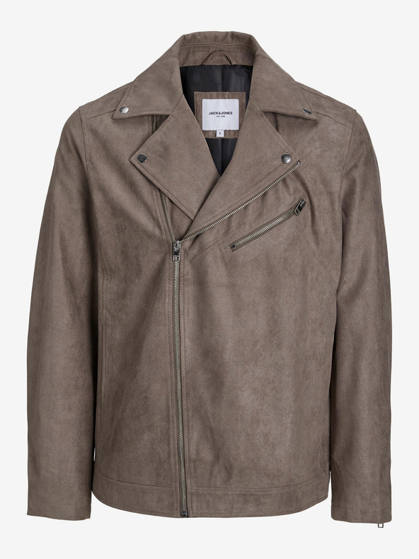 Jack & Jones Hnedá pánska semišová bunda Jack & Jones Rocky