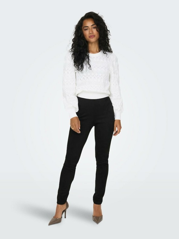 ONLY Čierne dámske semišové nohavice ONLY Jo