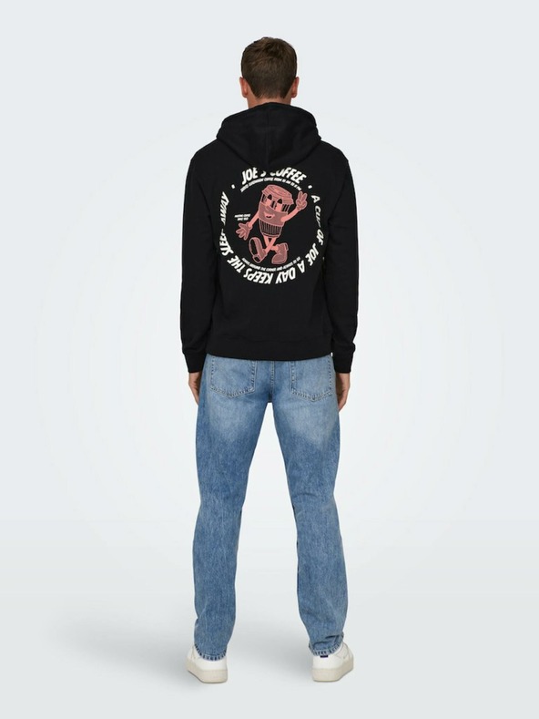 ONLY & SONS Čierna pánska mikina ONLY & SONS Bryce