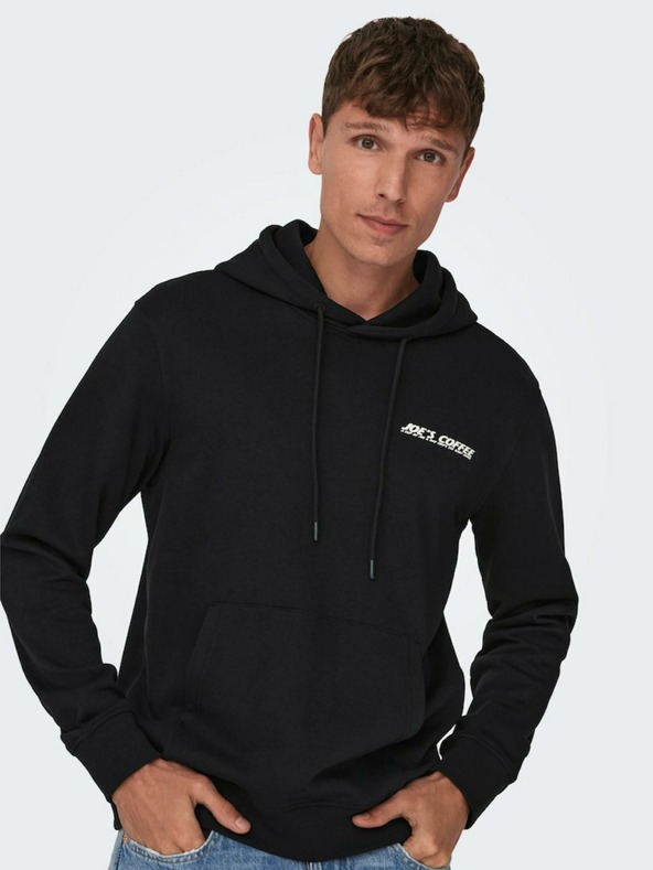 ONLY & SONS Čierna pánska mikina ONLY & SONS Bryce