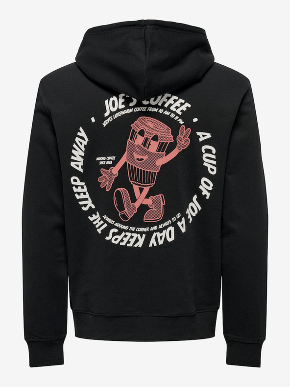 ONLY & SONS Čierna pánska mikina ONLY & SONS Bryce