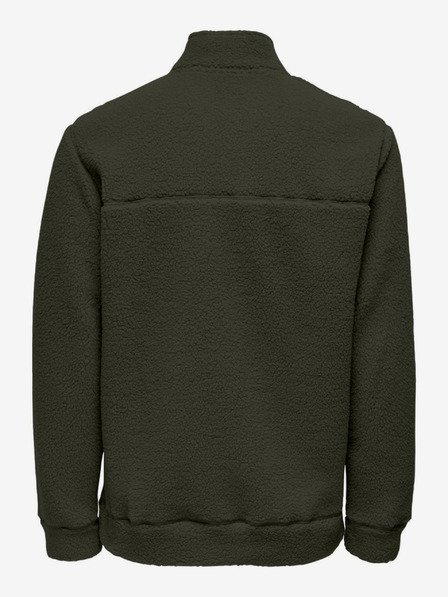 ONLY & SONS Tmavozelená pánska mikina ONLY & SONS Remy