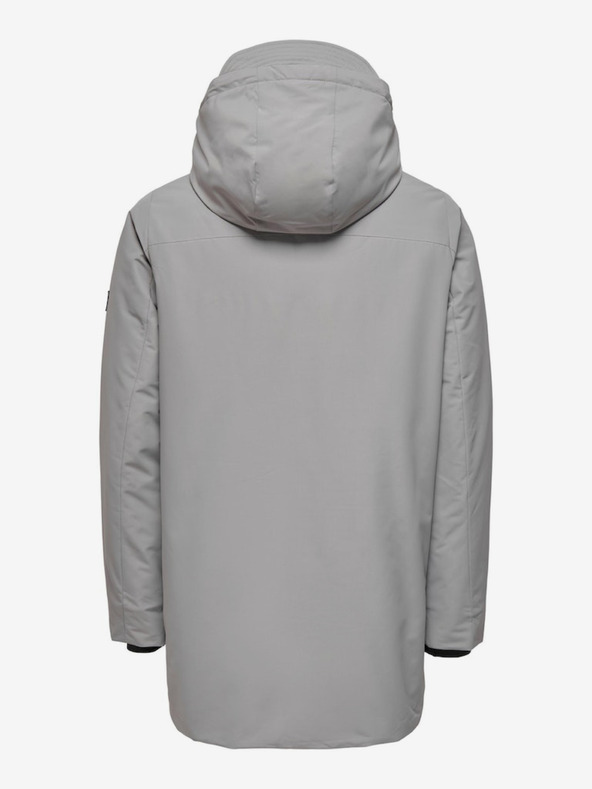 ONLY & SONS Šedá pánska zimná bunda ONLY & SONS Carl