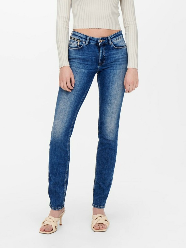 ONLY Modré dámske slim fit džínsy ONLY Eva
