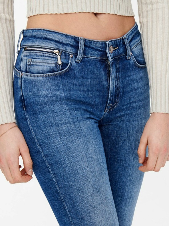 ONLY Modré dámske slim fit džínsy ONLY Eva