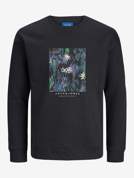 Jack & Jones Čierna chlapčenská mikina Jack & Jones Silver