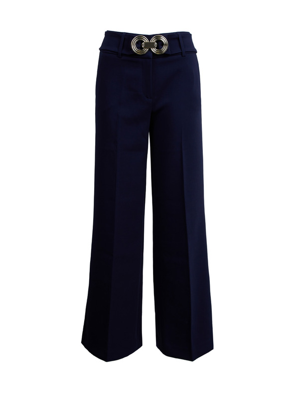 Orsay Tmavomodré dámske nohavice so širokými nohavicami ORSAY