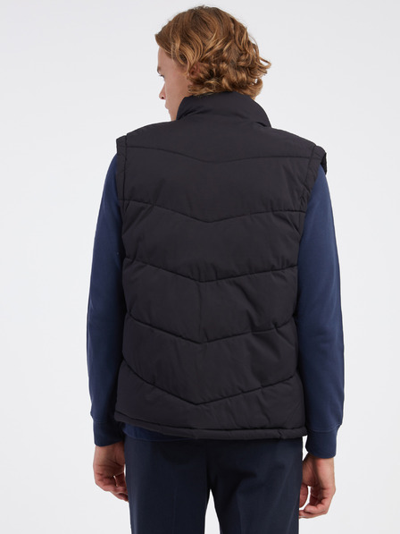 Jack & Jones Čierna pánska zimná bunda Jack & Jones Vester Quilted Jack & Jones