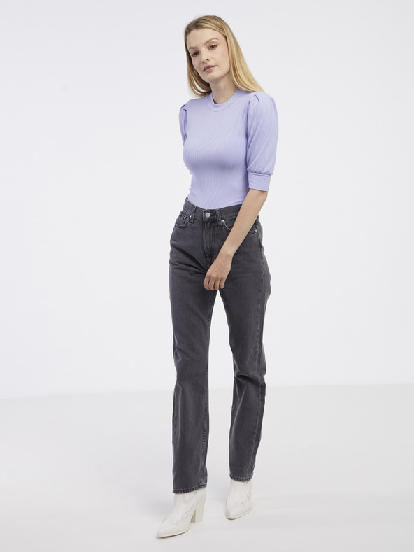 Vila Svetlofialové dámske rebrované tričko VILA Felia