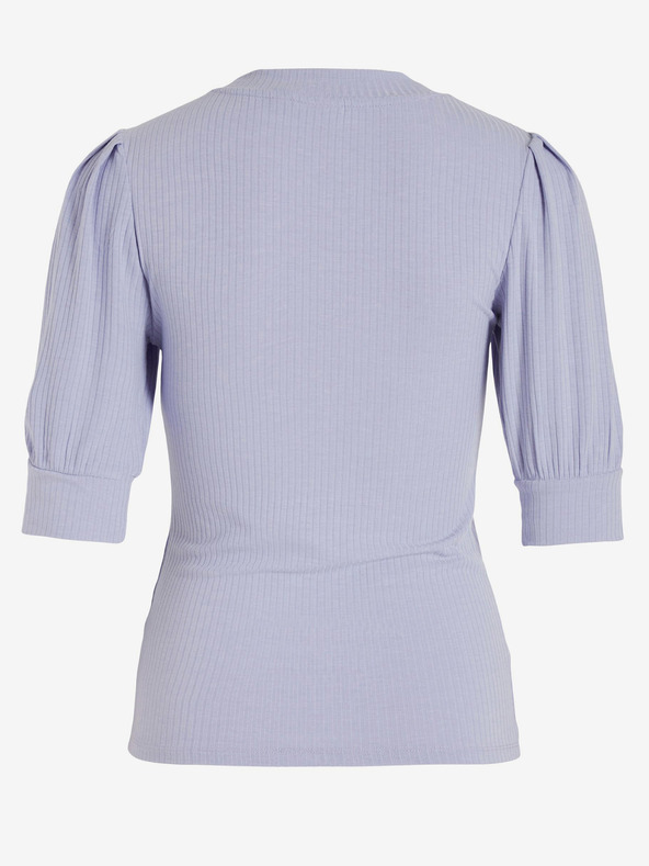 Vila Svetlofialové dámske rebrované tričko VILA Felia
