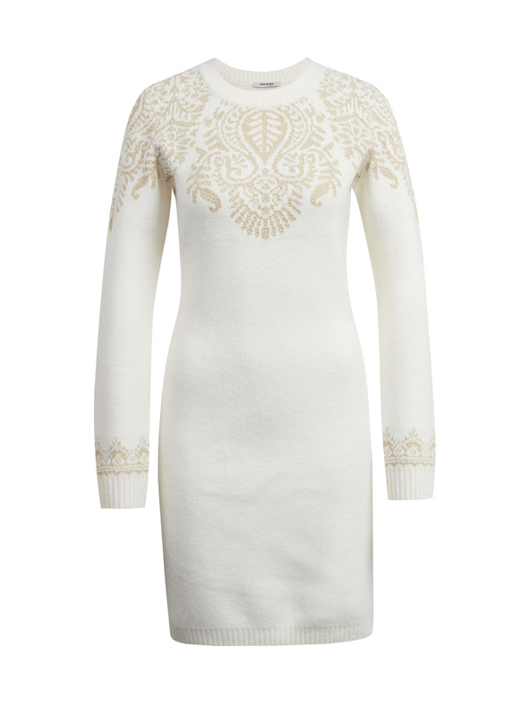 Orsay Krémové dámske svetrové šaty ORSAY