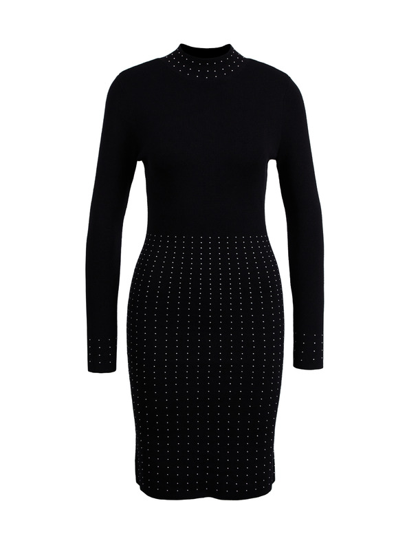 Orsay Čierne dámske svetrové šaty ORSAY