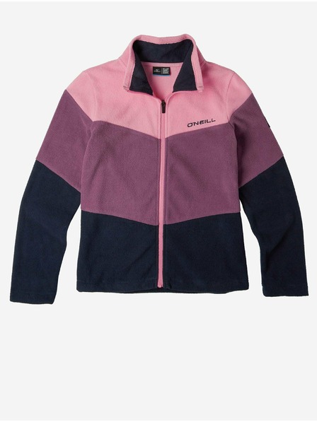 O'Neill Fialová a ružová dievčenská mikina O'Neill Coral Fleece