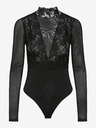Pieces Čierne dámske čipkované body Pieces Sicca
