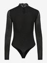 Pieces Čierne dámske čipkované body Pieces Sicca