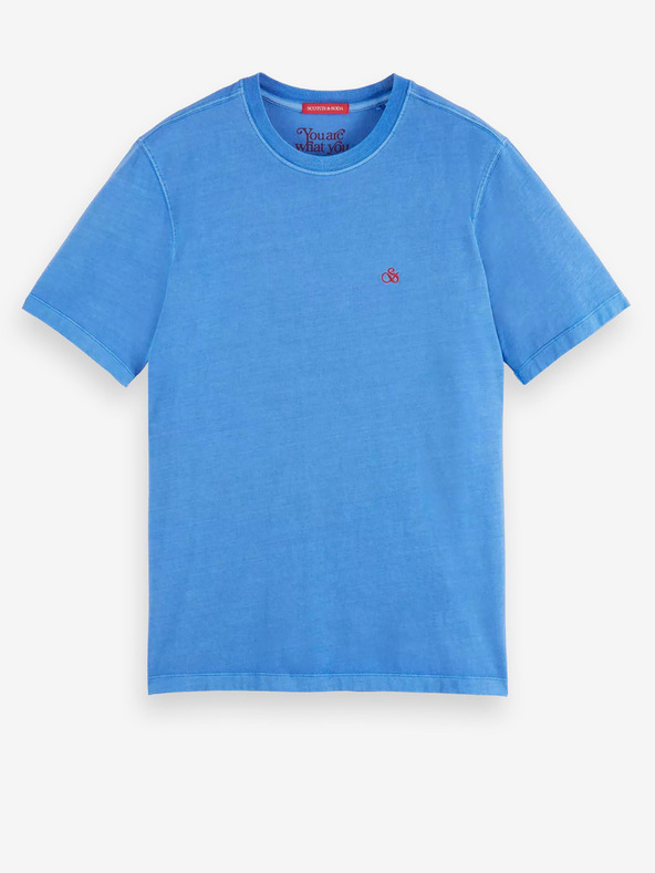 Scotch & Soda Modré pánske tričko Scotch & Soda
