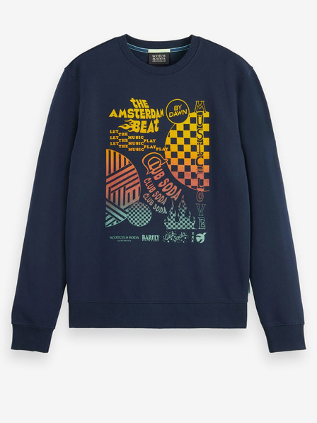 Scotch & Soda Modrá pánska mikina Scotch & Soda