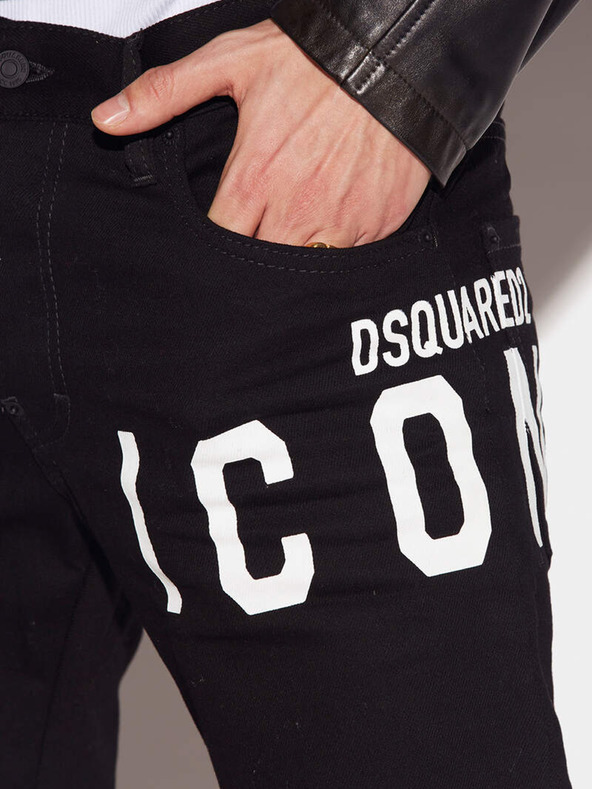 DSQUARED2 Čierne pánske nohavice DSQUARED2