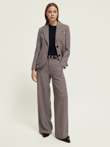 Scotch & Soda Scotch & Soda Dámska béžová vlnená vzorovaná bunda