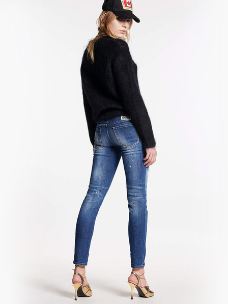 DSQUARED2 Modré dámske džínsy slim fit DSQUARED2