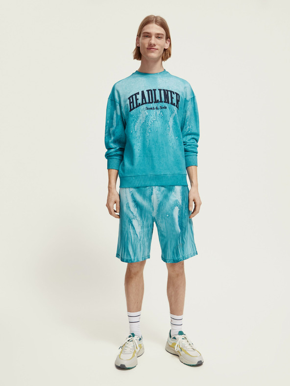 Scotch & Soda Modrá pánska mikina Scotch & Soda