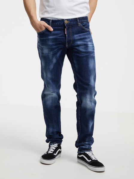 DSQUARED2 Modré pánske džínsy rovného strihu DSQUARED2