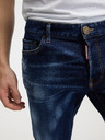DSQUARED2 Modré pánske džínsy rovného strihu DSQUARED2